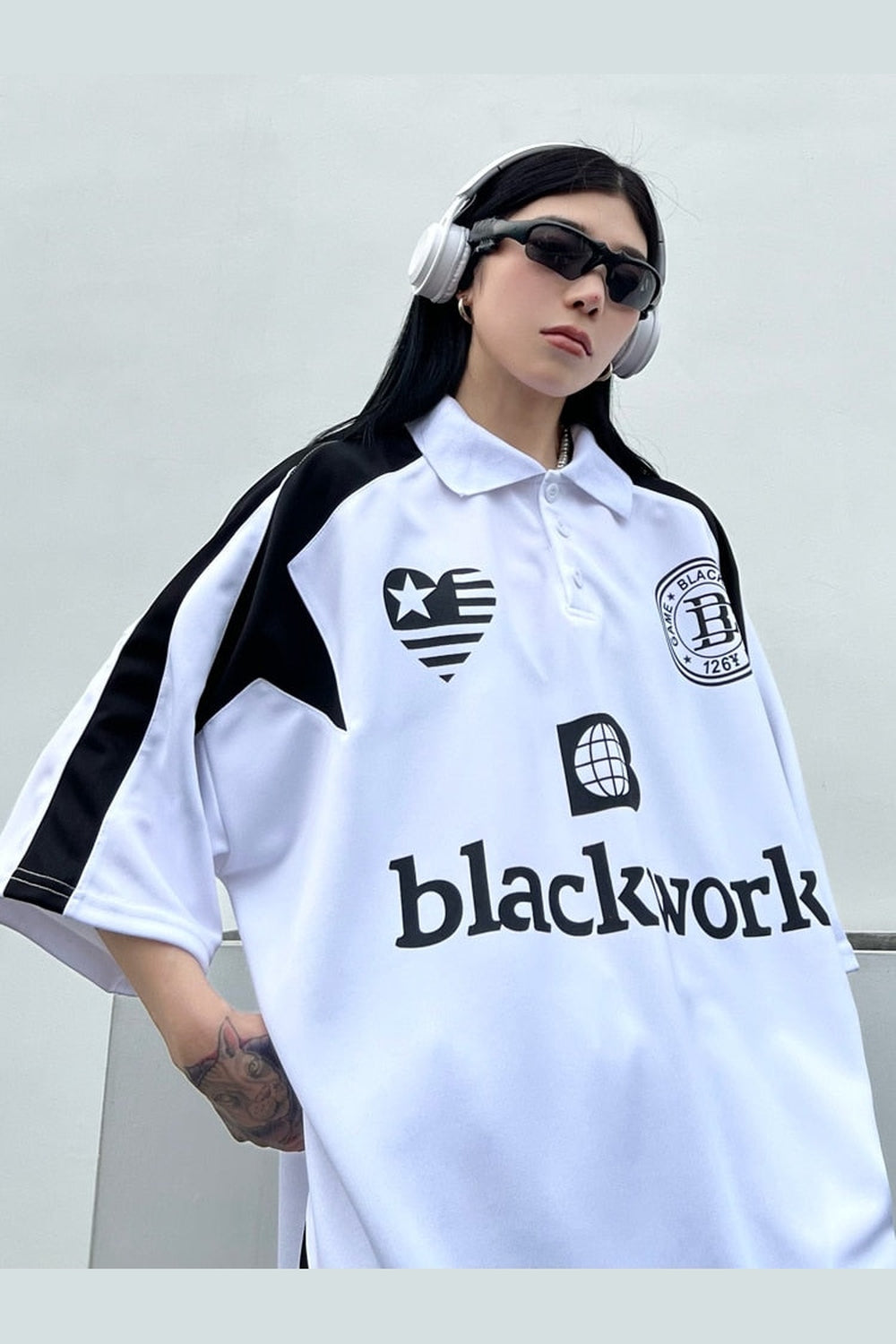 Y2k Baseball Letter Print Retro T-shirt