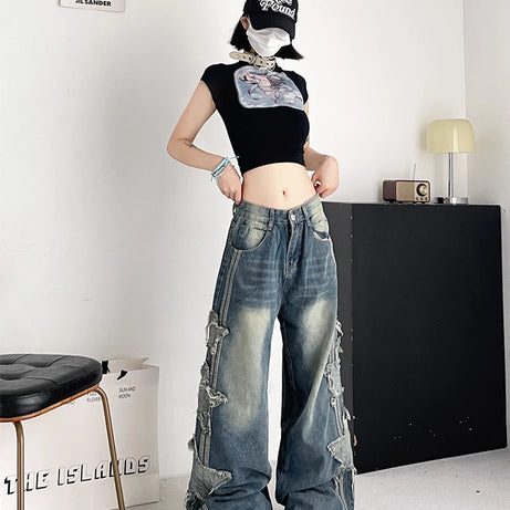 Star Patch Baggy Denim