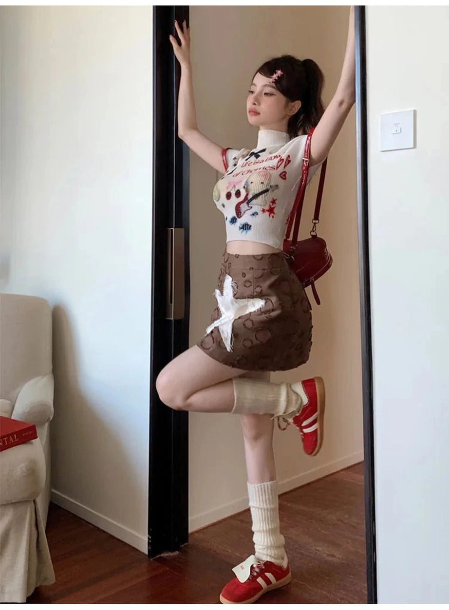 Charming Melody Mesh Knit Top