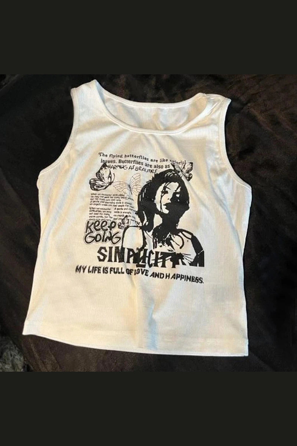 Butterfly Grunge Graphic Top