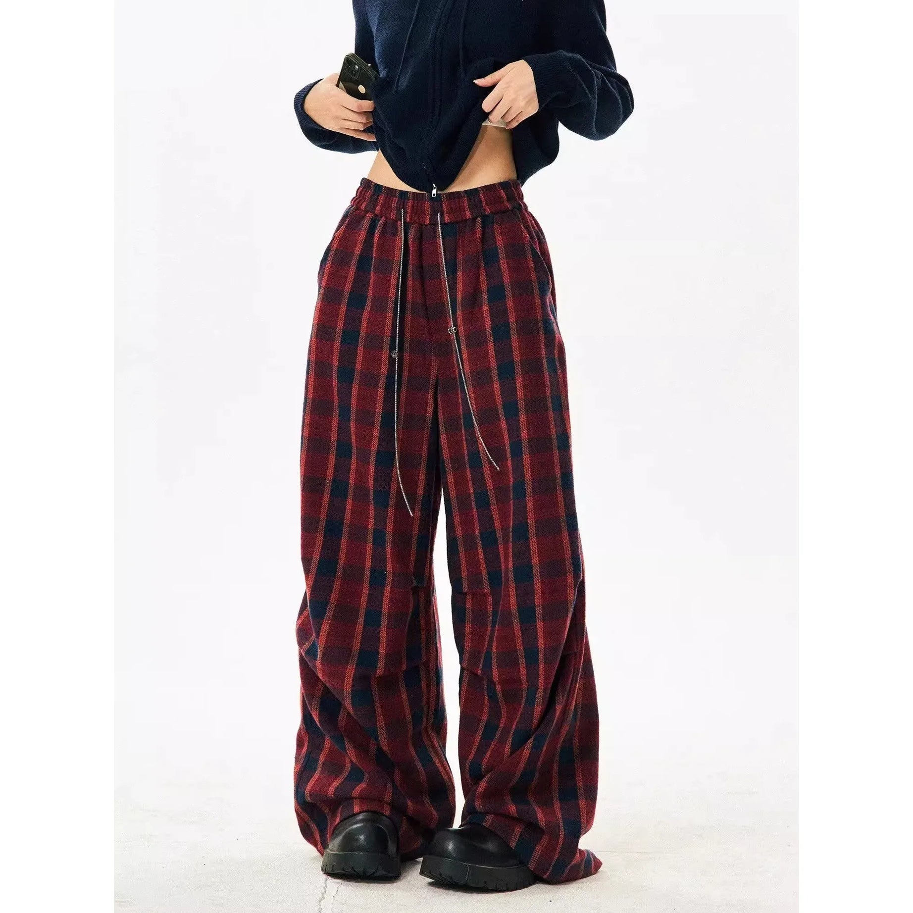 Classic Plaid Baggy Lounge Pants