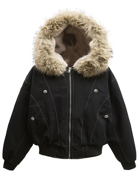 Winter Drift Kunstpelzjacke