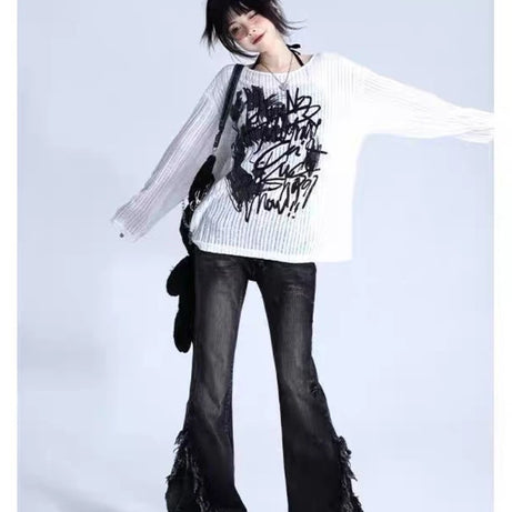 Graffiti Street Style Oversized Sweater