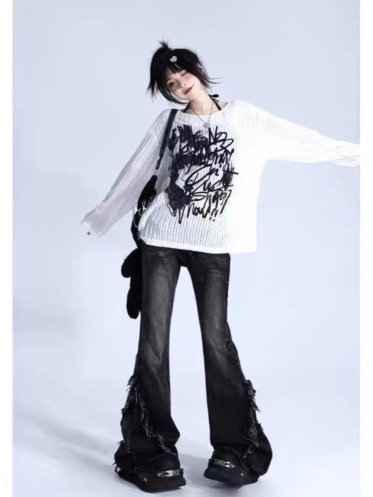 Graffiti Street Style Oversized Sweater