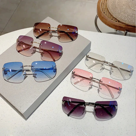 Flutter Glow Rimless Sunglasses