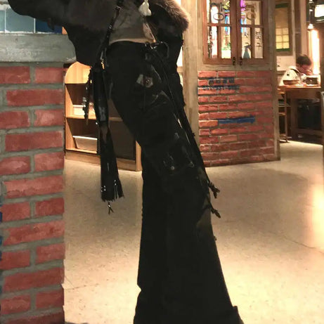 Utility Cargo Flare Jeans