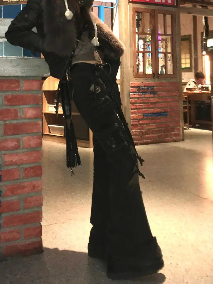 Utility Cargo Flare Jeans