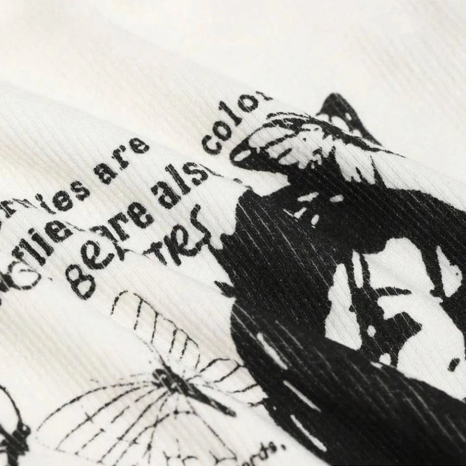 Butterfly Grunge Graphic Top