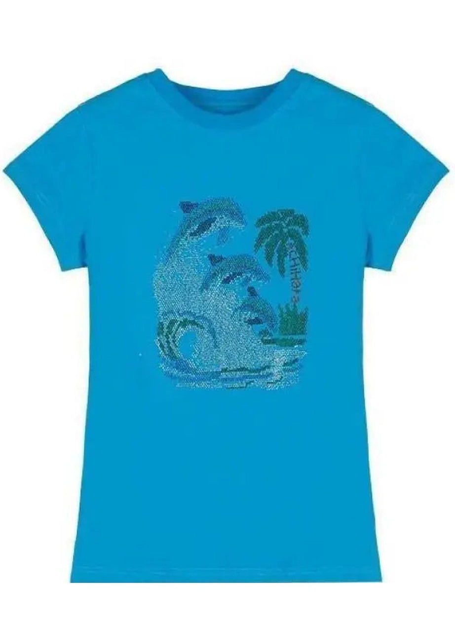 Tropical Wave Rhinestone Top