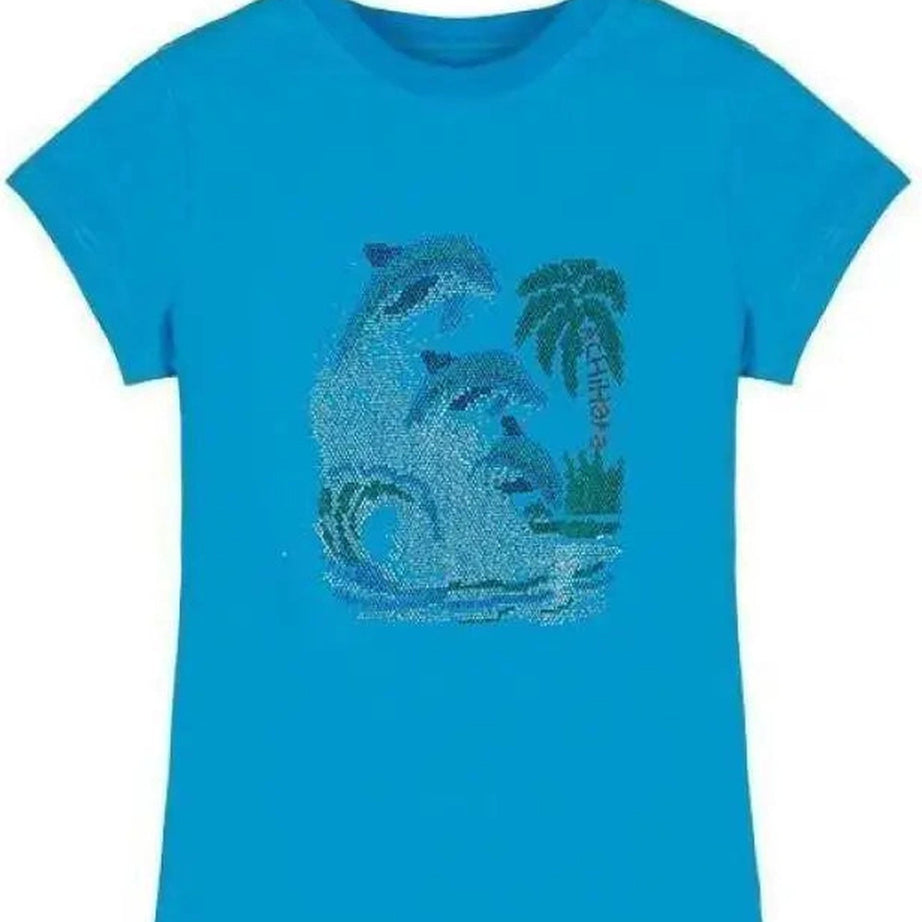 Tropical Wave Rhinestone Top