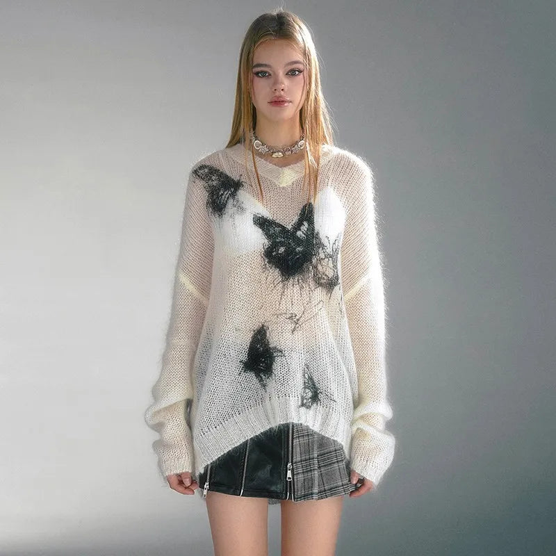 Ethereal Butterfly Knit Sweater