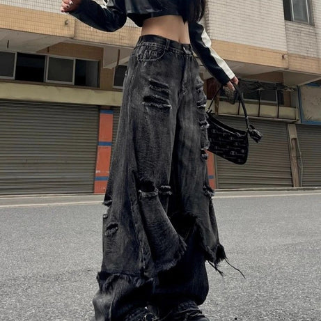 Shattered Edge Flare Jeans