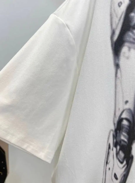 Oversize-T-Shirt mit Cyber ​​Armor-Grafik