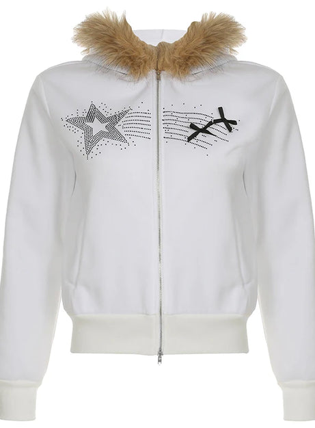 Sternenstaub-Leuchtpelz-Hoodie