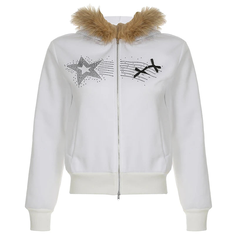 Stardust Glow Fur Hoodie