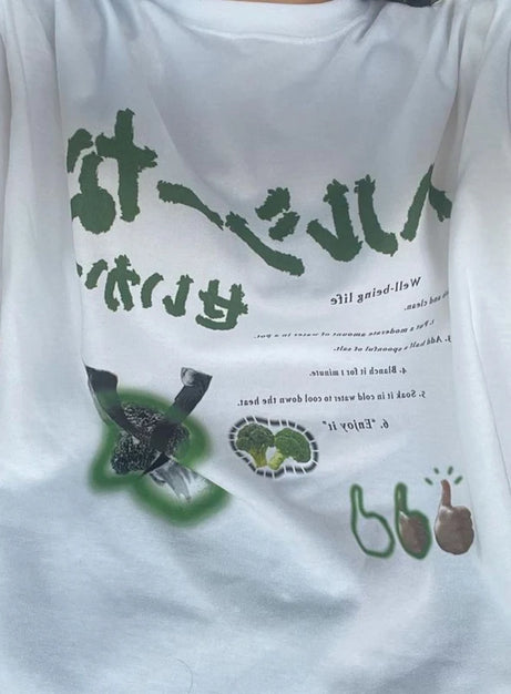 T-Shirt mit ästhetischem Y2K-Print