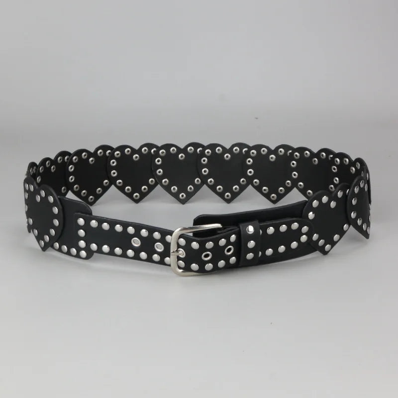 Punk Love Stud Heart Belt