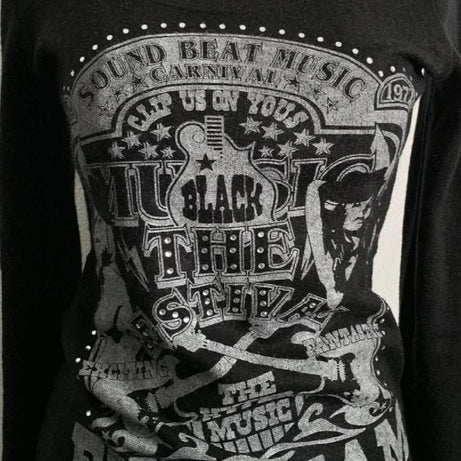 Grunge Festival Long Sleeve Top