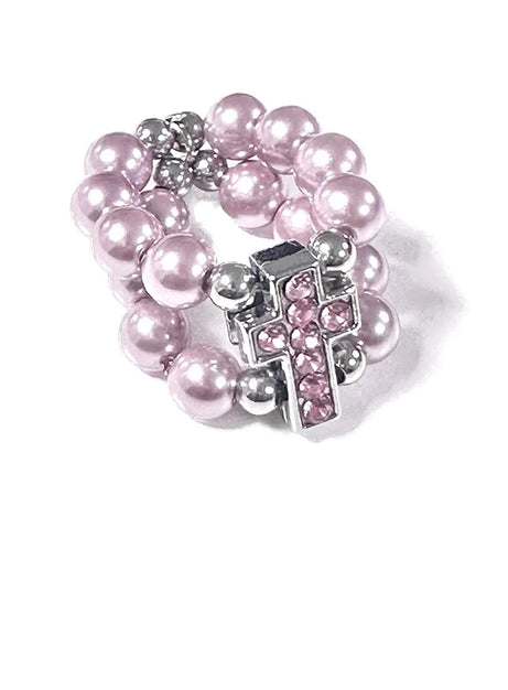 Rosy Devotion Beaded Ring