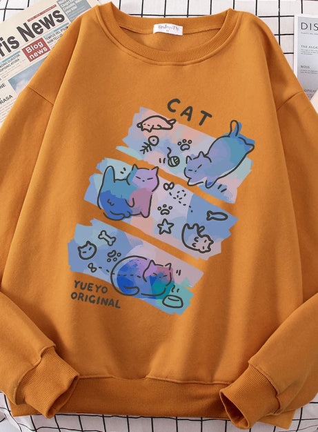 Pastel Meow Mix Sweatshirt
