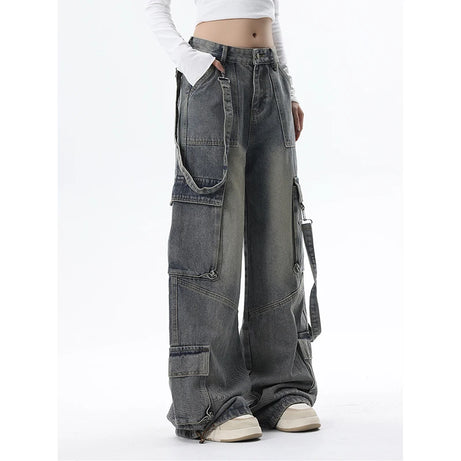 Extreme Wide-Leg Cargo Jeans