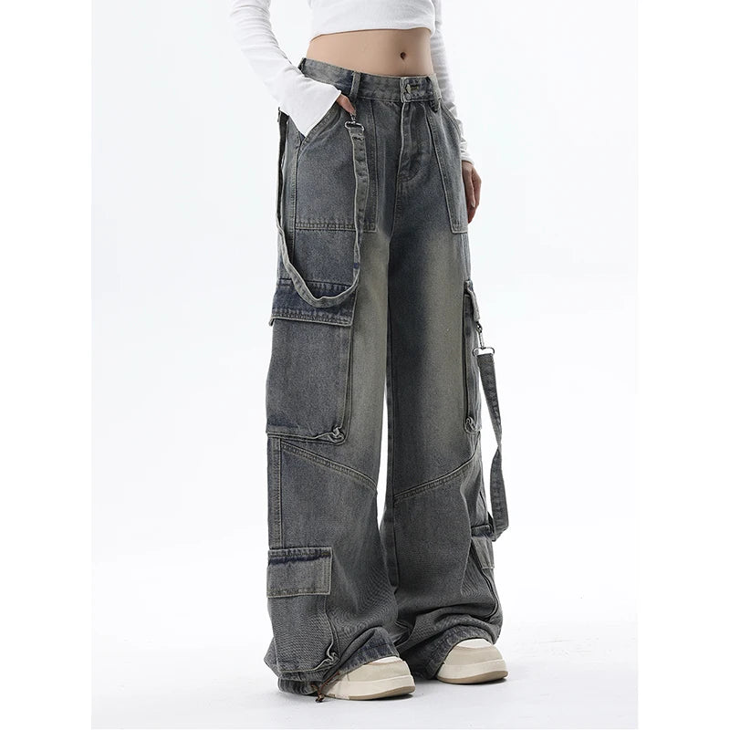 Extreme Wide-Leg Cargo Jeans