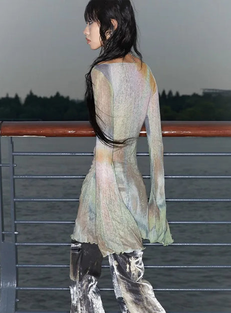 Ethereal Lagoon Paillettenkleid