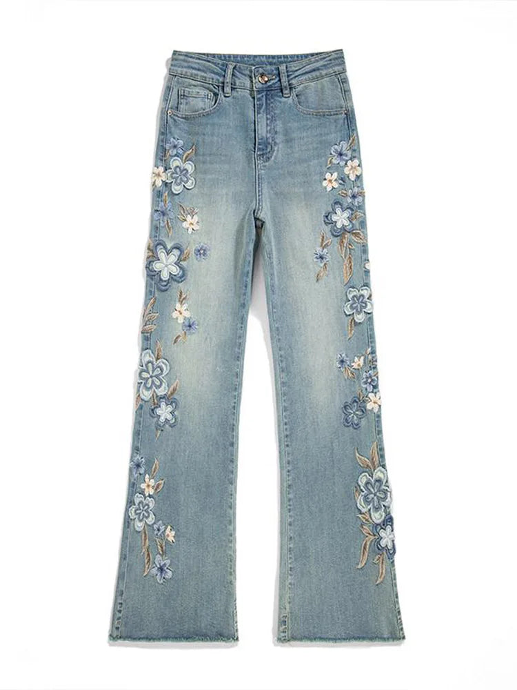 Floral Meadow Embroidered Jeans