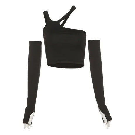 Midnight Cutout Baddie Crop Top