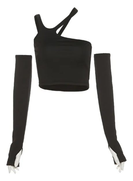 Midnight Cutout Baddie Crop Top