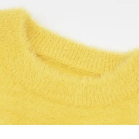 Fuzzy Black Cat Knit Sweater