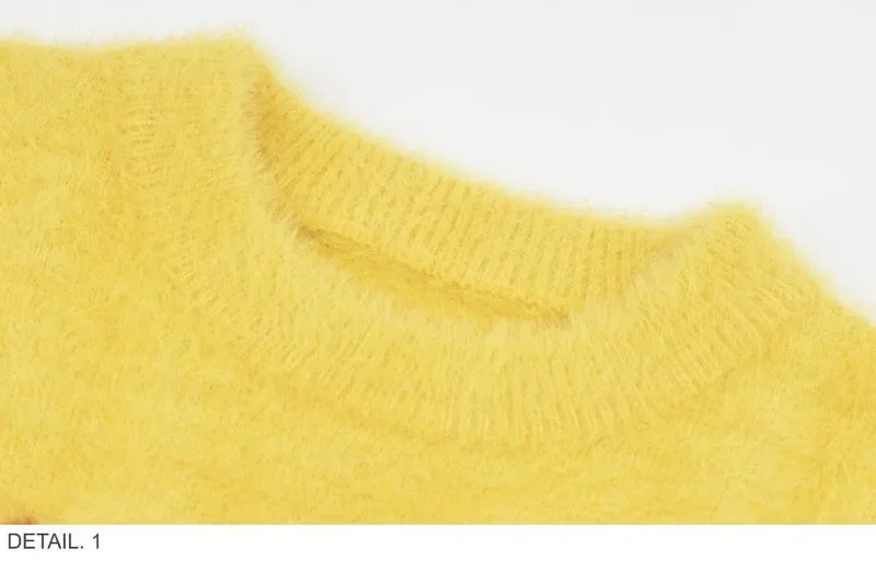 Fuzzy Black Cat Knit Sweater