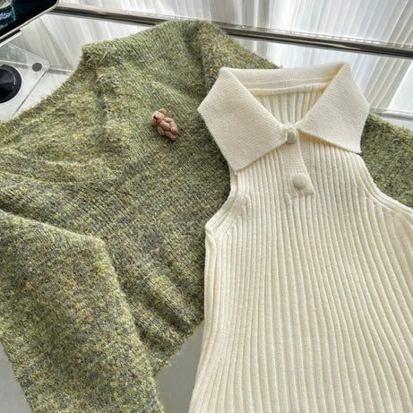 Forest Charm Plaid Skirt Set