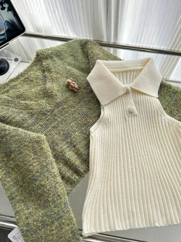 Forest Charm Plaid Skirt Set