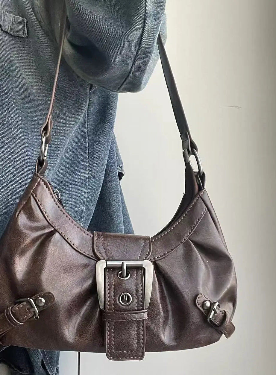 Mocha Grunge Mini Shoulder Bag