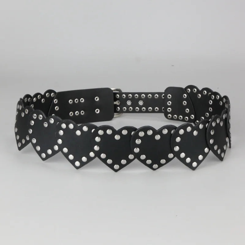 Punk Love Stud Heart Belt