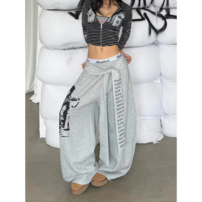 Harajuku Gray Oversized Vintage Pants