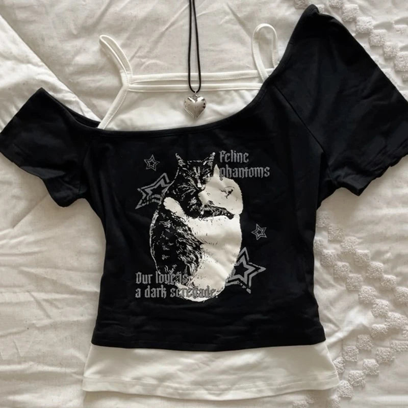 Starry Haunt Off-Shoulder Top