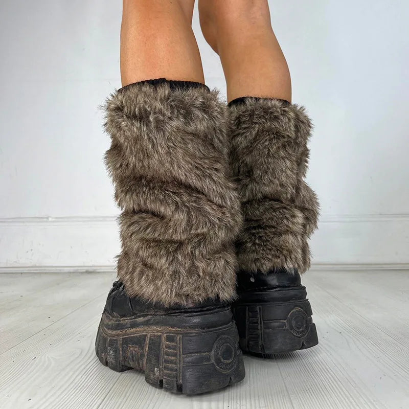 Feral Grunge Fuzzy Leg Warmers