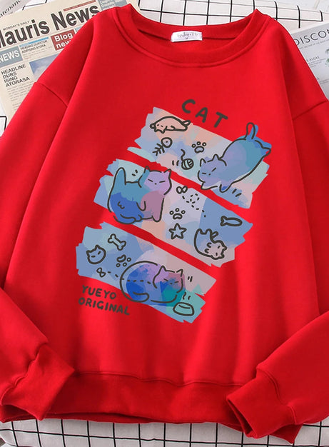 Pastel Meow Mix Sweatshirt
