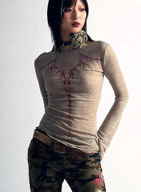 Twilight Thorns Embroidered Top