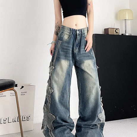Star Patch Baggy Denim