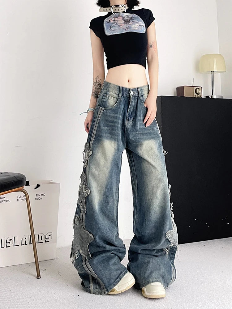 Star Patch Baggy Denim