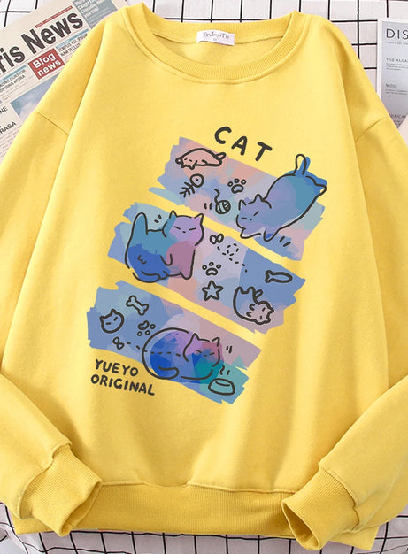 Pastel Meow Mix Sweatshirt