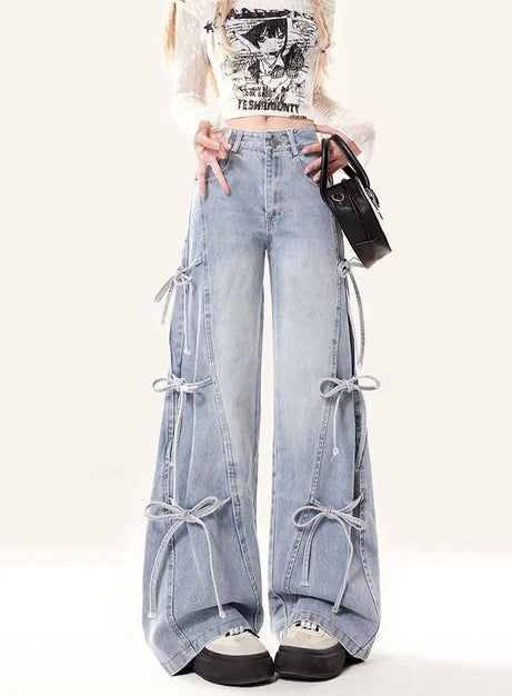 Pastel Stitch Bow-Tie  Jeans