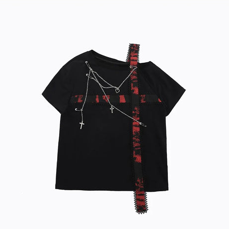 Cross Chains Grunge T-shirt