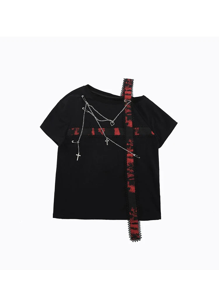 Cross Chains Grunge T-shirt