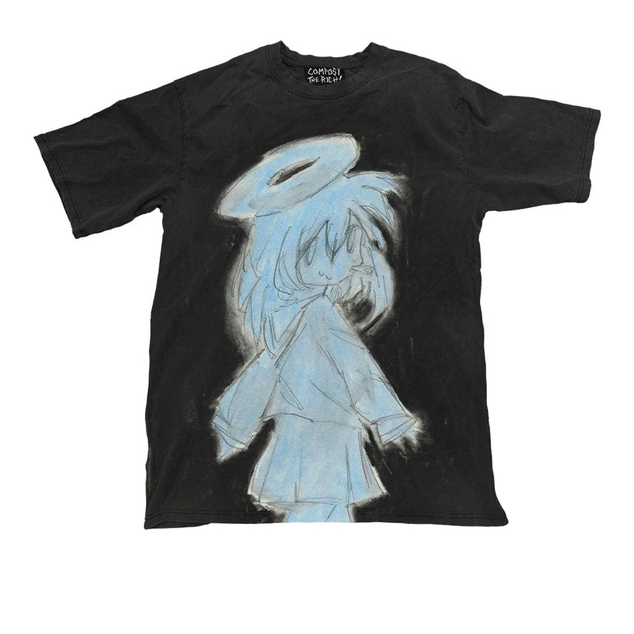 Angelic Sketch Oversized T-Shirt