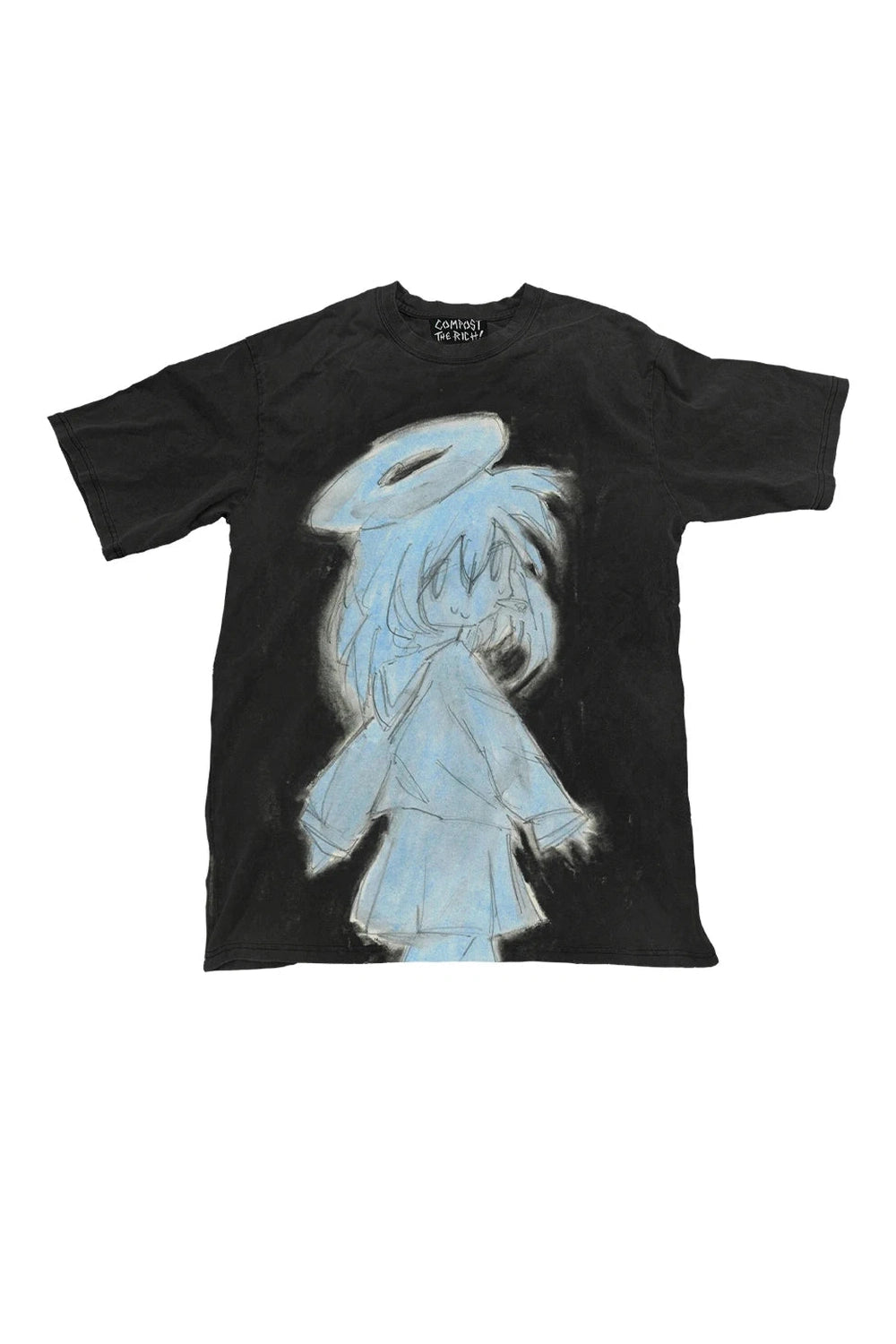 Angelic Sketch Oversized T-Shirt