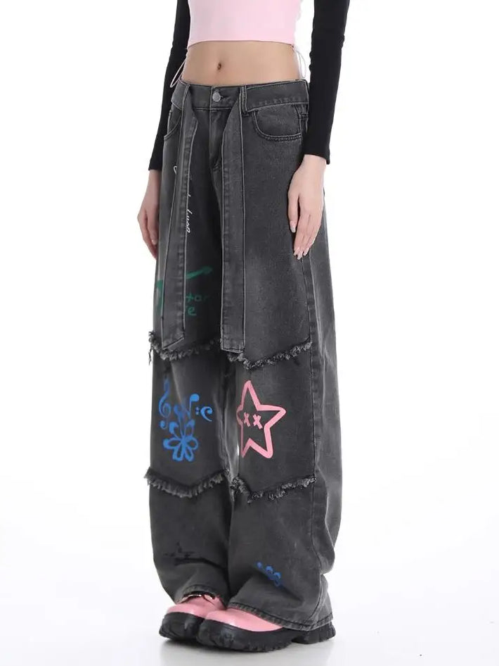 Starlit Chaos Patchwork Jeans